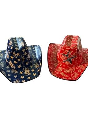 Patriotic Cowboy Cardboard Bud Light Hat Set